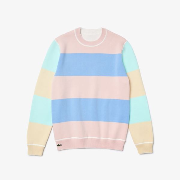 Lacoste LIVE Reversible Cotton Sweater Dámské - Svetr Bílé | CZ-t0MXw7